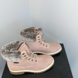 Lugz Boots, pink with the faux fur